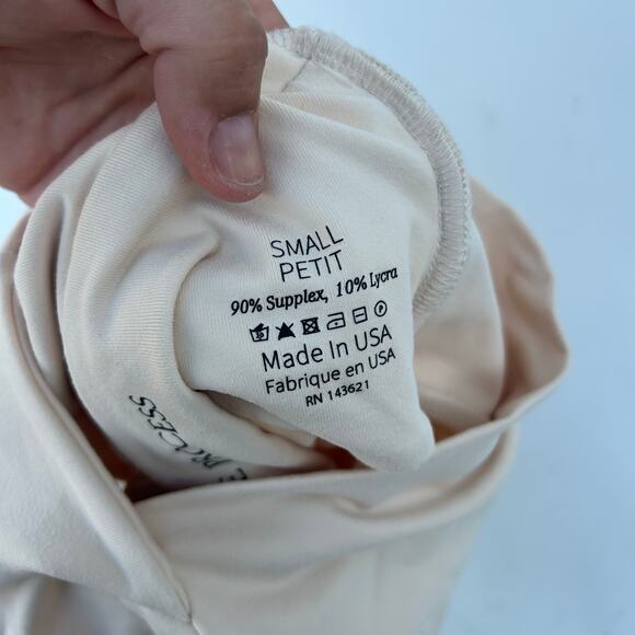 Live The Process Cut Out Jumpsuit Bodysuit One Piece Workout Cream Small - Picture 4 of 7